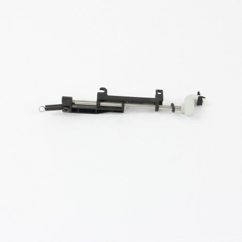 Dieser schwarz-silberne Einfädler (komplett) aus dem GRITZNER-Shop mit Stab, Feder und weißer Kunststoffspitze passt zur GRITZNER Tipmatic (93-036 164-71) und ist auf einem schlichten weißen Hintergrund abgebildet.