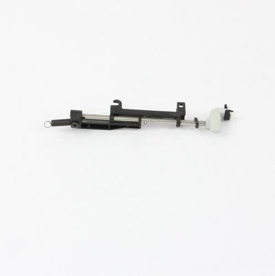 Dieser schwarz-silberne Einfädler (komplett) aus dem GRITZNER-Shop mit Stab, Feder und weißer Kunststoffspitze passt zur GRITZNER Tipmatic (93-036 164-71) und ist auf einem schlichten weißen Hintergrund abgebildet.