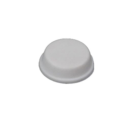 Der Gummifuß für Gritzner Tipmatic von GRITZNER-Shop ist ein kleiner, runder, weißer Kunststoffdeckel für Tipmatic-Maschinen, abgebildet auf einem schlichten weißen Hintergrund.