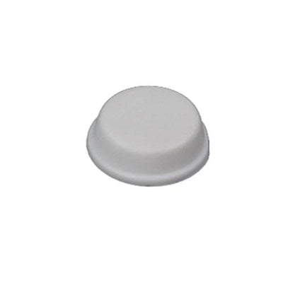 Der Gummifuß für Gritzner Tipmatic von GRITZNER-Shop ist ein kleiner, runder, weißer Kunststoffdeckel für Tipmatic-Maschinen, abgebildet auf einem schlichten weißen Hintergrund.