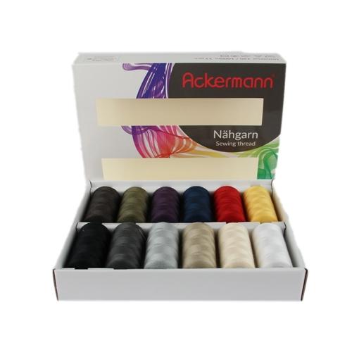 12x 1.000m ACKERMANN® Universal Nähgarn